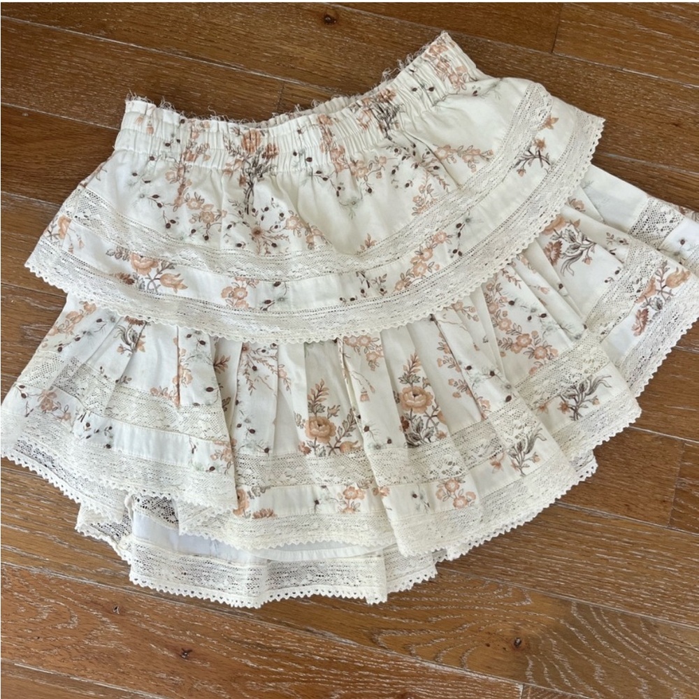 Love shack fancy ruffle mini skirt